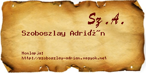 Szoboszlay Adrián névjegykártya